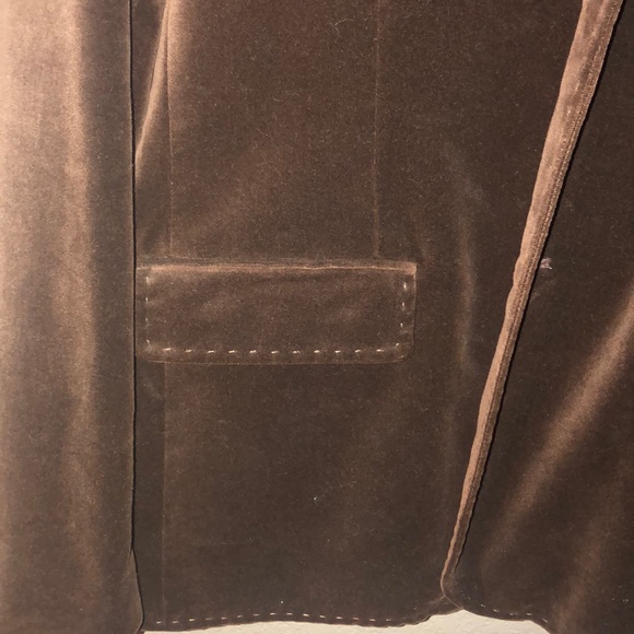 Chocolate Brown Velvet Blazer - Picture 5 of 6
